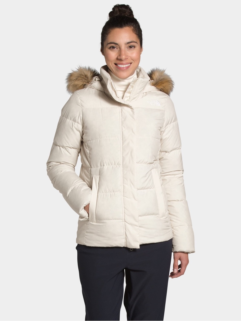 The North Face Quilted Gotham Hooded 550 Fill Down Jacket Ski Snow Winter Coat